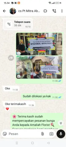 Testimonial Papan Bunga cibuah