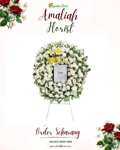 Krans Bunga Duka Cita cibuah